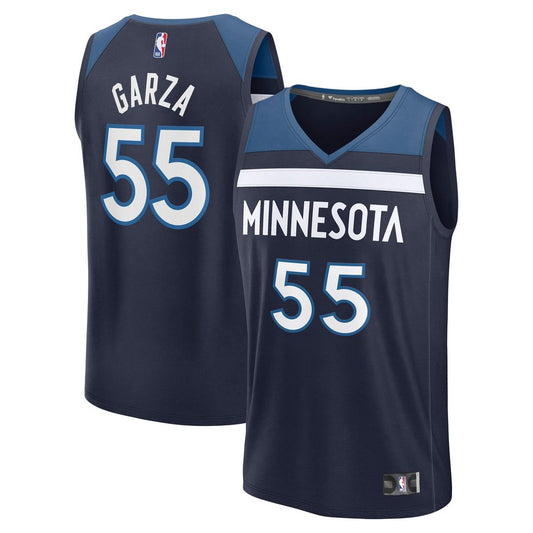 Luka Garza Minnesota Timberwolves Fanatics Fast Break Replica Player Jersey - Icon Edition - Navy Official NBA Team Apparel Basketball Fan Gear