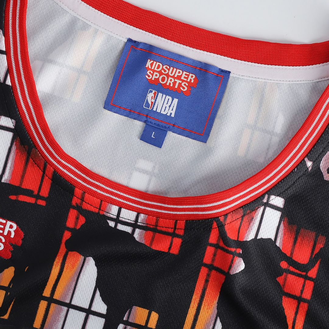 Chicago Bulls NBA & KidSuper Studios by Fanatics Unisex Hometown Jersey - Red Official NBA Team Apparel Basketball Fan Gear