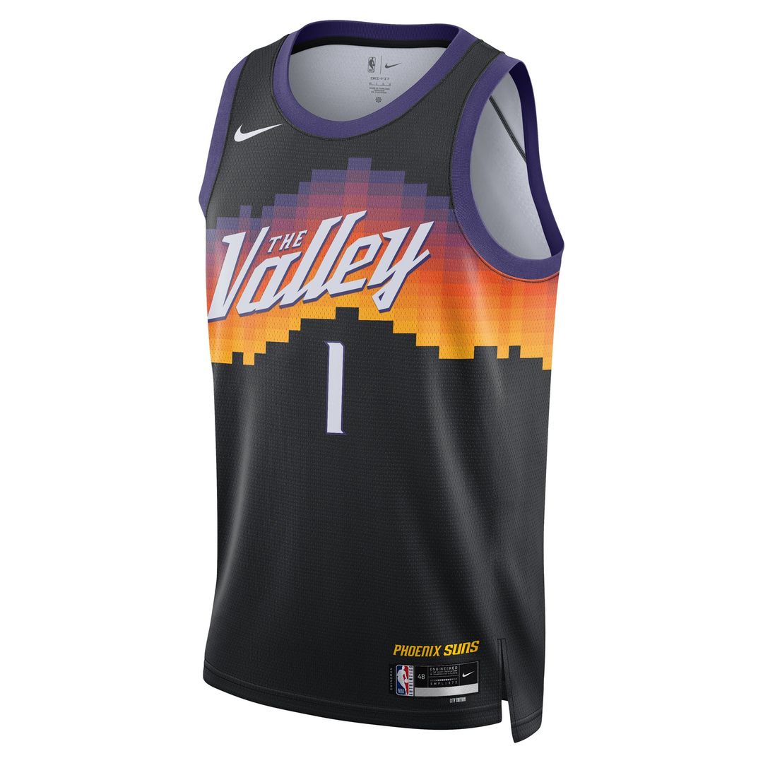 Devin Booker Phoenix Suns Nike Unisex 2025/26 Swingman Jersey - Black - City Edition Official NBA Team Apparel Basketball Fan Gear