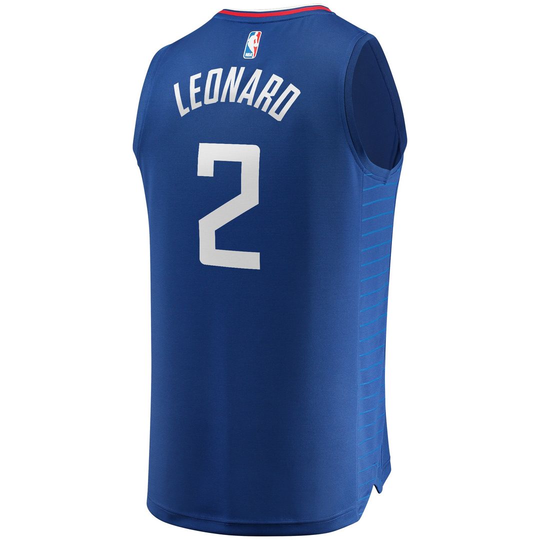 Kawhi Leonard LA Clippers Fanatics Youth 2019/20 Fast Break Replica Jersey Blue - Icon Edition Official NBA Team Apparel Basketball Fan Gear