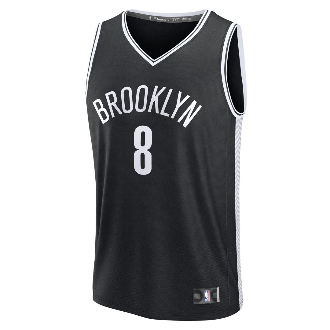 Egor Dëmin Brooklyn Nets Fanatics Fast Break Replica Jersey - Black - Icon Edition Official NBA Team Apparel Basketball Fan Gear
