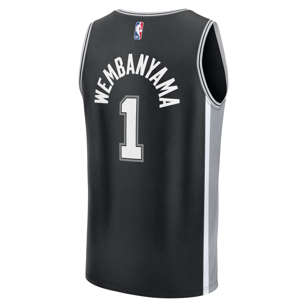Victor Wembanyama San Antonio Spurs Fanatics Fast Break Replica Player Jersey - Icon Edition - Black Official NBA Team Apparel Basketball Fan Gear
