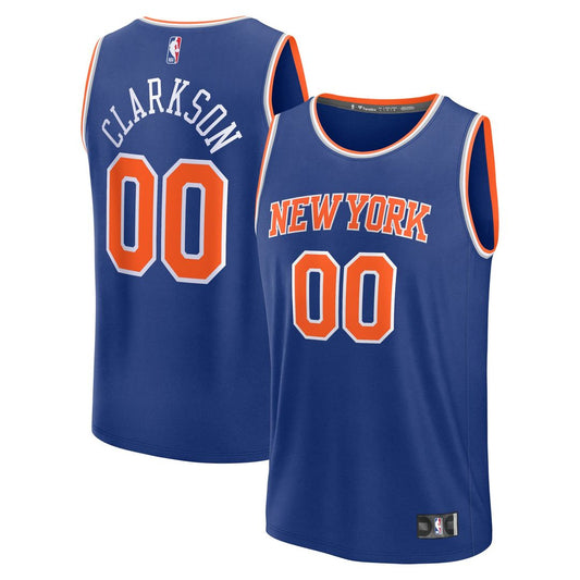 Jordan Clarkson New York Knicks Fanatics Youth Fast Break Replica Player Jersey - Icon Edition - Blue Official NBA Team Apparel Basketball Fan Gear