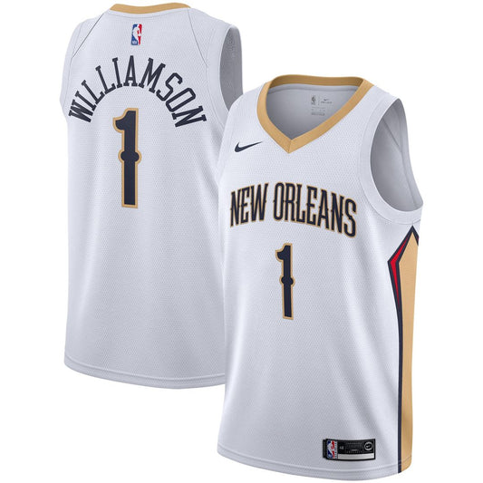 Zion Williamson New Orleans Pelicans Nike 2019/2020 Swingman Jersey - Association Edition - White Official NBA Team Apparel Basketball Fan Gear