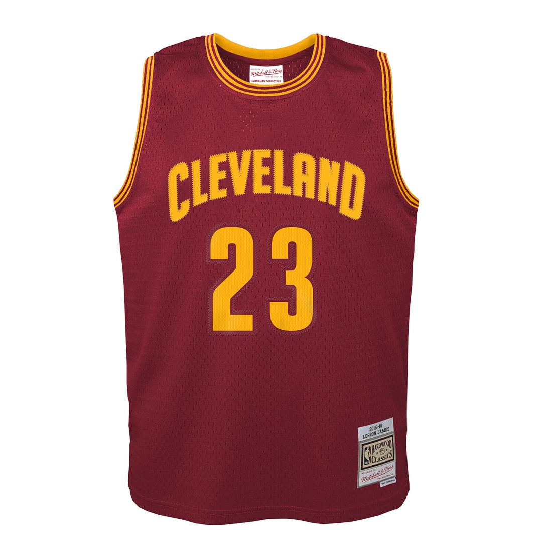 LeBron James Cleveland Cavaliers Mitchell & Ness Youth 2015/16 Hardwood Classics Swingman Jersey - Wine Official NBA Team Apparel Basketball Fan Gear