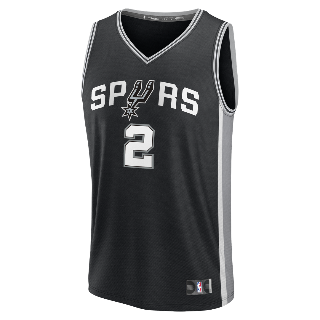 Dylan Harper San Antonio Spurs Fanatics Fast Break Jersey - Black - Icon Edition Official NBA Team Apparel Basketball Fan Gear