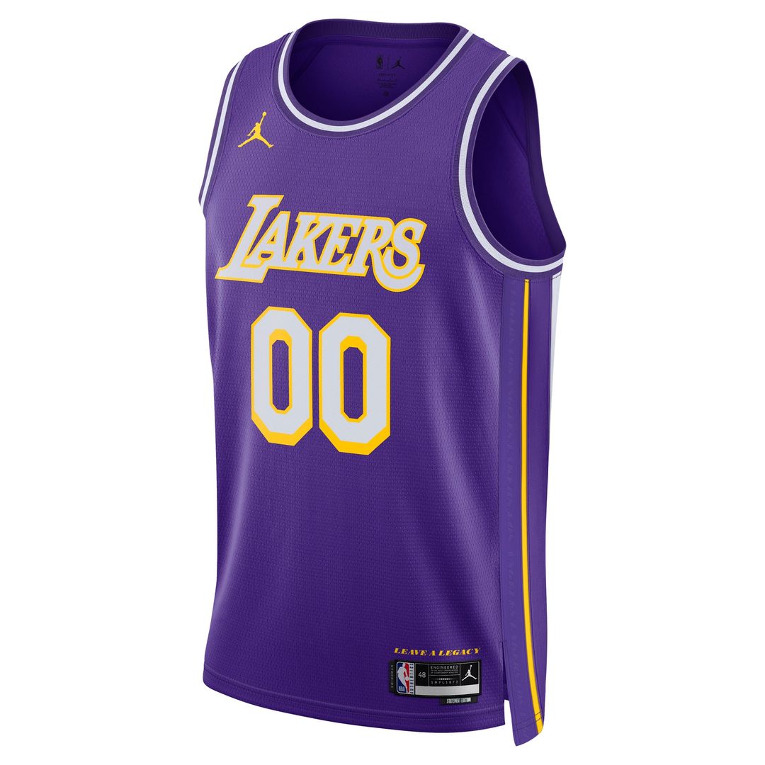 Los Angeles Lakers Jordan Brand Unisex Swingman Custom Jersey - Statement Edition - Purple Official NBA Team Apparel Basketball Fan Gear