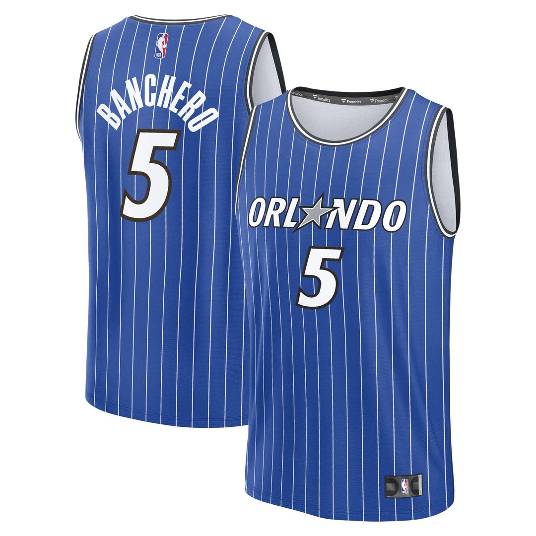 Paolo Banchero Orlando Magic Fanatics Fast Break Replica Player Jersey - Icon Edition - Blue Official NBA Team Apparel Basketball Fan Gear