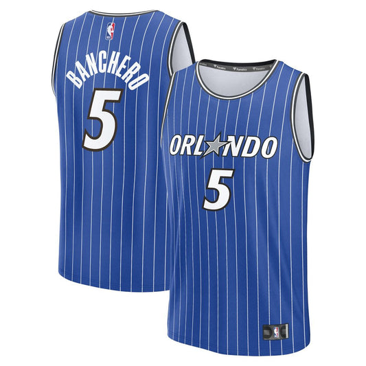 Paolo Banchero Orlando Magic Fanatics Fast Break Replica Player Jersey - Icon Edition - Blue Official NBA Team Apparel Basketball Fan Gear
