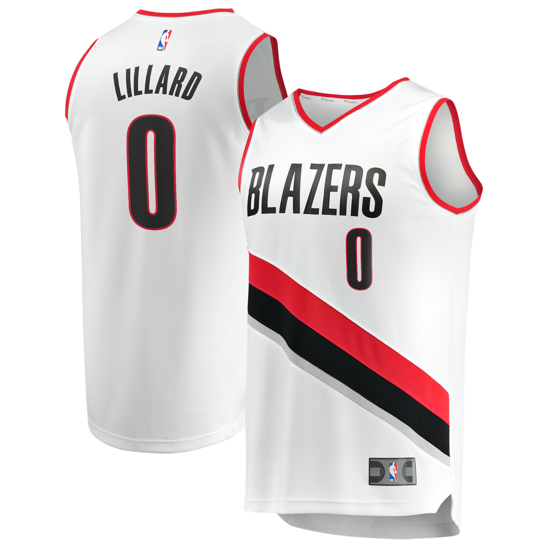 Damian Lillard Portland Trail Blazers Fanatics Fast Break Replica Jersey - White - Association Edition Official NBA Team Apparel Basketball Fan Gear