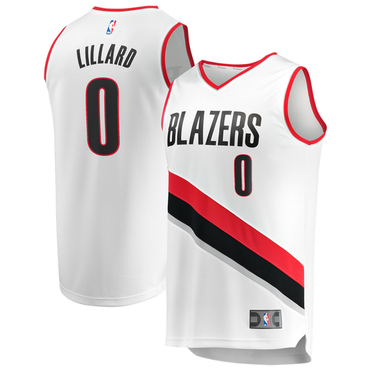 Damian Lillard Portland Trail Blazers Fanatics Fast Break Replica Jersey - White - Association Edition Official NBA Team Apparel Basketball Fan Gear