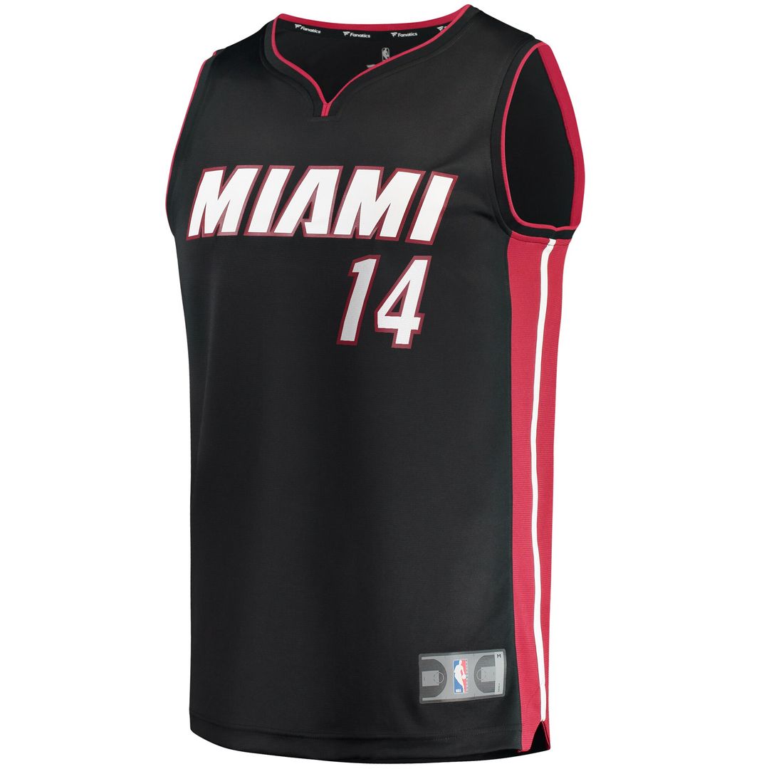 Tyler Herro Miami Heat Fanatics Fast Break Replica Jersey Black - Icon Edition Official NBA Team Apparel Basketball Fan Gear
