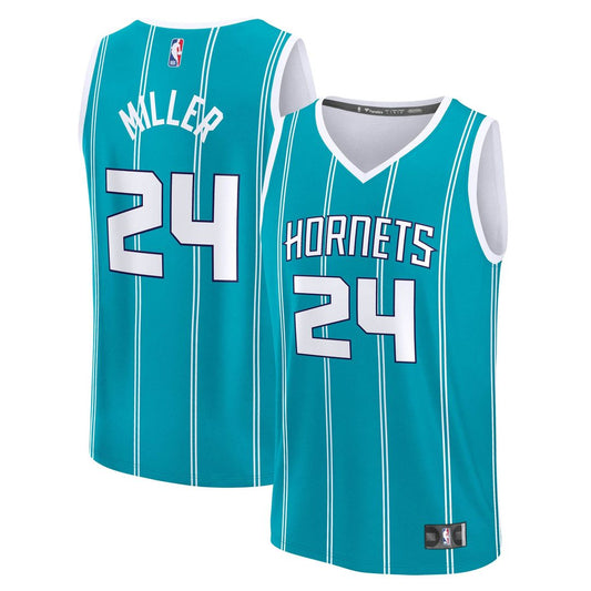 Brandon Miller Charlotte Hornets Fanatics Fast Break Replica Jersey - Icon Edition - Teal Official NBA Team Apparel Basketball Fan Gear