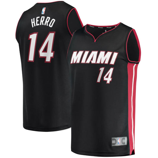 Tyler Herro Miami Heat Fanatics Fast Break Replica Jersey Black - Icon Edition Official NBA Team Apparel Basketball Fan Gear