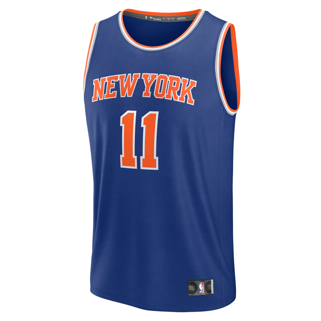 Jalen Brunson New York Knicks Fanatics Youth Fast Break Replica Player Jersey - Icon Edition - Blue Official NBA Team Apparel Basketball Fan Gear