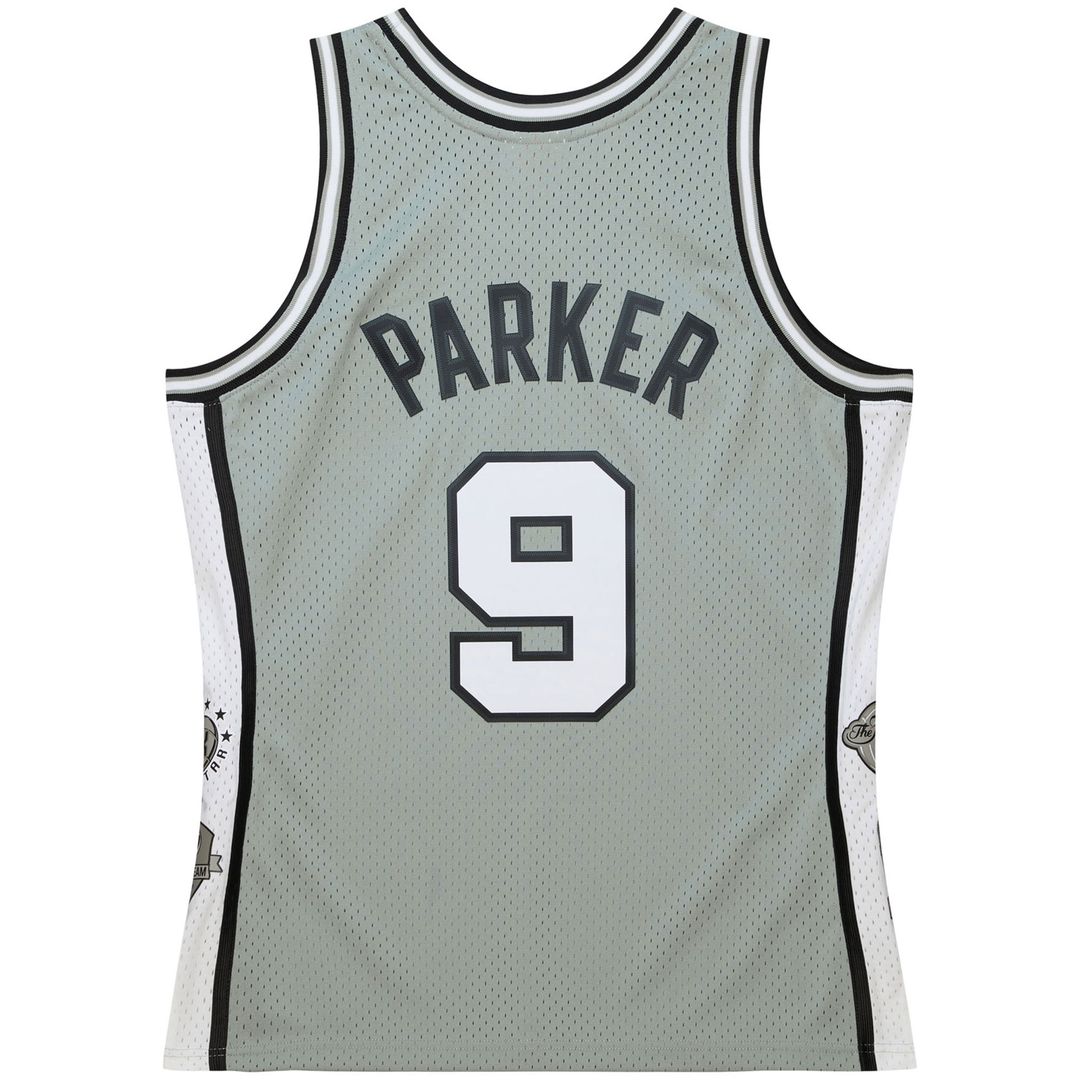 Tony Parker San Antonio Spurs Mitchell & Ness Unisex Hall of Fame Class of 2023 Throwback Swingman Jersey - Gray Official NBA Team Apparel Basketball