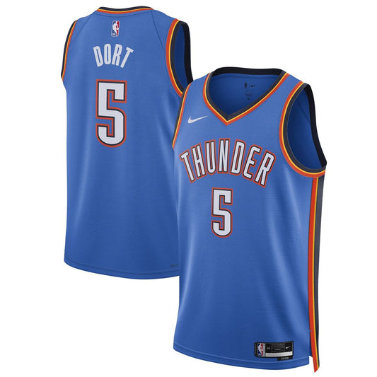 Luguentz Dort Oklahoma City Thunder Nike Unisex Swingman Player Jersey - Icon Edition - Blue Official NBA Team Apparel Basketball Fan Gear