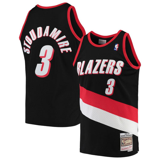 Damon Stoudamire Portland Trail Blazers Mitchell & Ness 1999/00 Hardwood Classics Swingman Jersey - Black Official NBA Team Apparel Basketball Fan Gea
