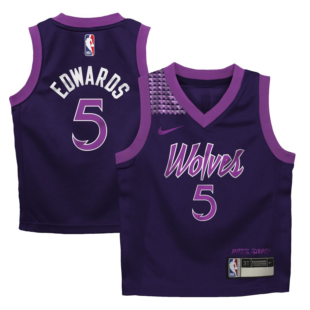 Anthony Edwards Minnesota Timberwolves Nike Infant 2025/26 City Edition Swingman Jersey - Purple Official NBA Team Apparel Basketball Fan Gear