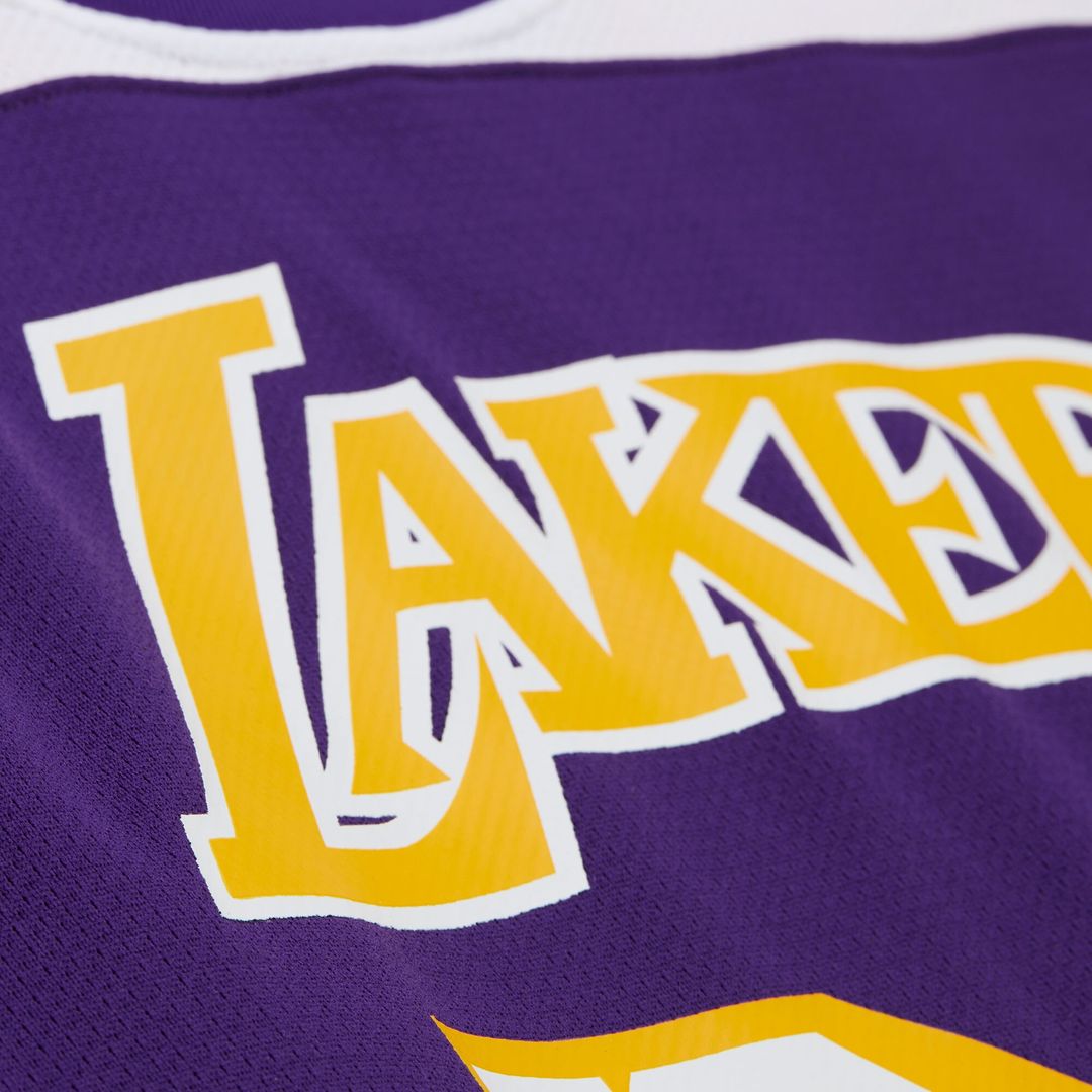 Shaquille O'Neal Los Angeles Lakers Mitchell & Ness Unisex Maxxed Out Fashion Hockey Jersey - Purple Official NBA Team Apparel Basketball Fan Gear