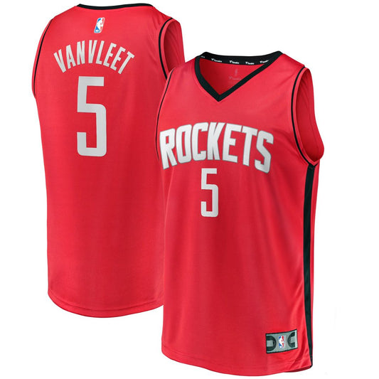 Fred VanVleet Houston Rockets Fanatics Fast Break Replica Player Jersey - Icon Edition - Red Official NBA Team Apparel Basketball Fan Gear
