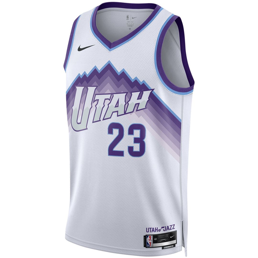 Lauri Markkanen Utah Jazz Nike Unisex Swingman Jersey - Association Edition - White Official NBA Team Apparel Basketball Fan Gear