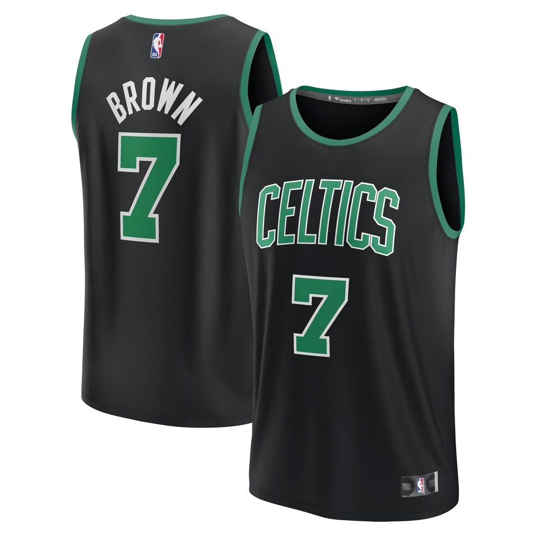 Jaylen Brown Boston Celtics Fanatics Youth Fast Break Replica Player Jersey - Statement Edition - Black Official NBA Team Apparel Basketball Fan Gear