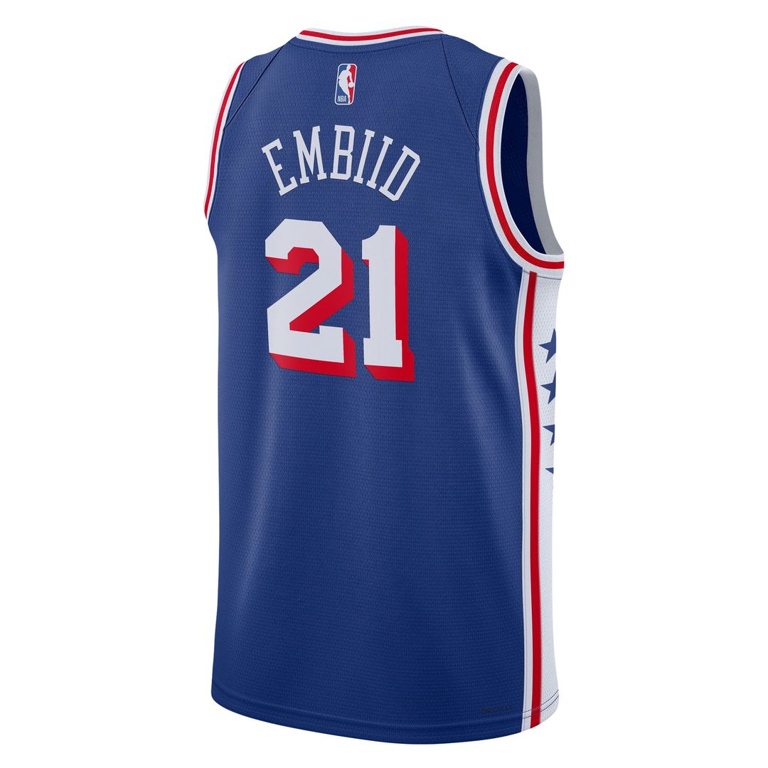 Joel Embiid Philadelphia 76ers Nike Youth Swingman Jersey - Icon Edition - Royal Official NBA Team Apparel Basketball Fan Gear