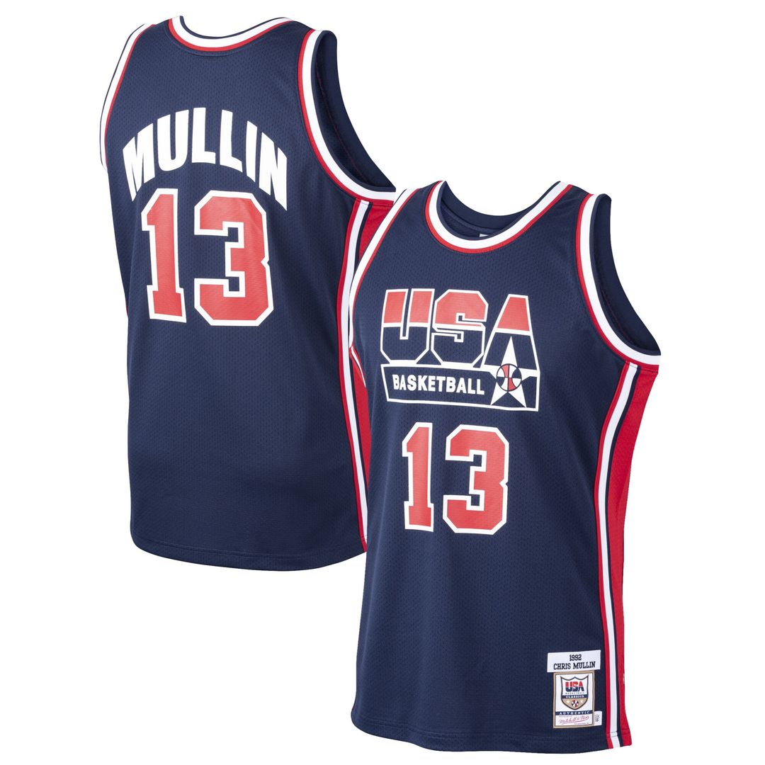 Chris Mullin USA Basketball Mitchell & Ness 1992 Dream Team Authentic Jersey - Navy Official NBA Team Apparel Basketball Fan Gear