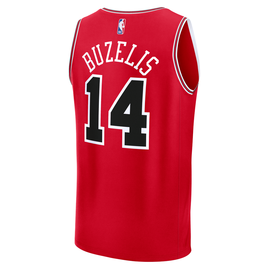 Matas Buzelis Chicago Bulls Fanatics Fast Break Replica Player Jersey - Icon Edition - Red Official NBA Team Apparel Basketball Fan Gear