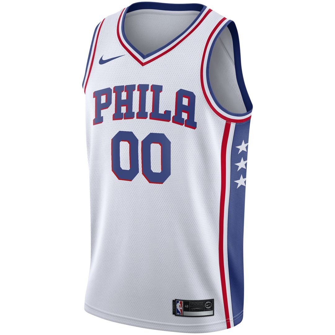 Philadelphia 76ers Nike 2020/21 Swingman Custom Jersey - Association Edition - White Official NBA Team Apparel Basketball Fan Gear