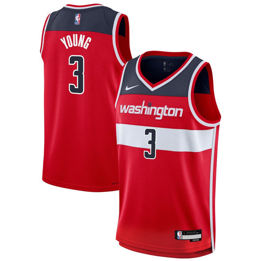 Trae Young Washington Wizards Nike Youth Swingman Jersey - Icon Edition - Red Official NBA Team Apparel Basketball Fan Gear