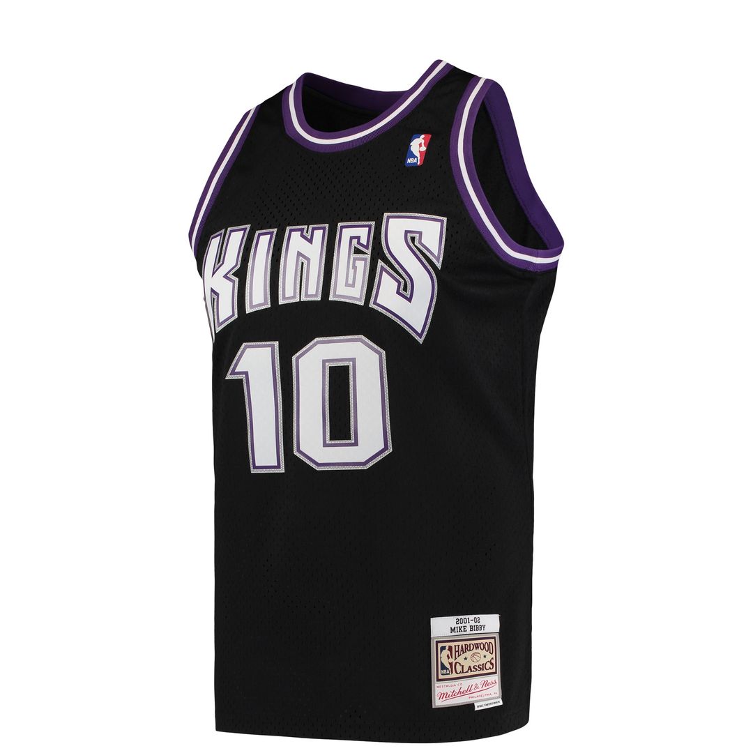 Mike Bibby Sacramento Kings Mitchell & Ness Hardwood Classics Swingman Jersey - Black Official NBA Team Apparel Basketball Fan Gear