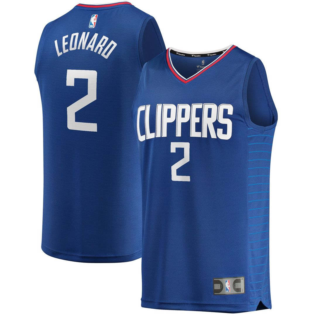 Kawhi Leonard LA Clippers Fanatics Youth Fast Break Player Jersey - Icon Edition - Royal Official NBA Team Apparel Basketball Fan Gear