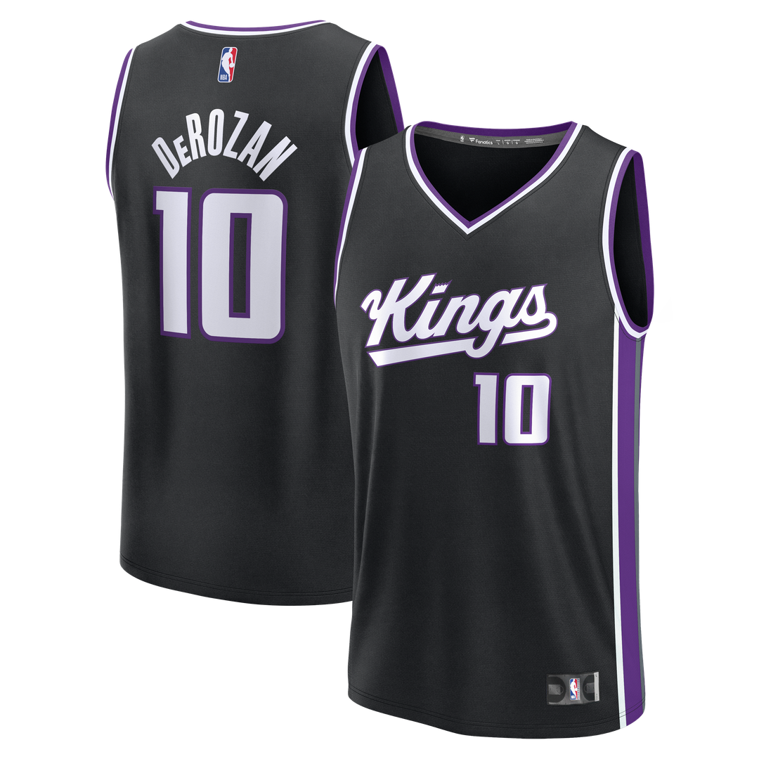 DeMar DeRozan Sacramento Kings Fanatics Fast Break Replica Player Jersey - Icon Edition - Black Official NBA Team Apparel Basketball Fan Gear