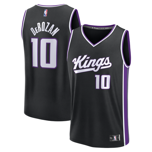 DeMar DeRozan Sacramento Kings Fanatics Fast Break Replica Player Jersey - Icon Edition - Black Official NBA Team Apparel Basketball Fan Gear