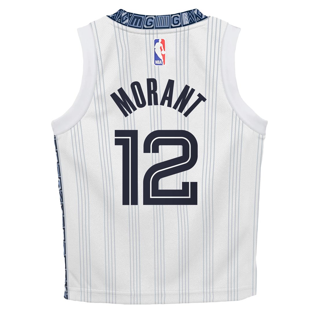 Ja Morant Memphis Grizzlies Nike Preschool 2025/26 City Edition Swingman Jersey - White Official NBA Team Apparel Basketball Fan Gear