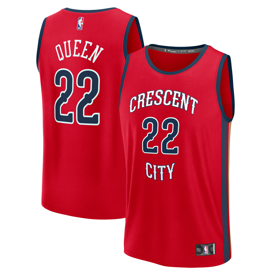 Derik Queen New Orleans Pelicans Fanatics Fast Break Replica Player Jersey - Statement Edition - Red Official NBA Team Apparel Basketball Fan Gear