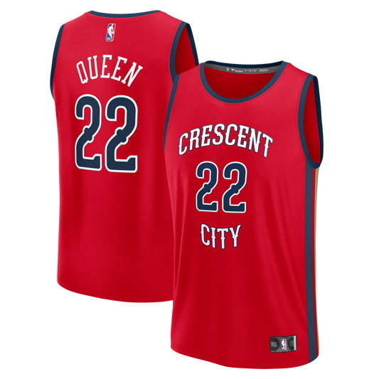 Derik Queen New Orleans Pelicans Fanatics Fast Break Replica Player Jersey - Statement Edition - Red Official NBA Team Apparel Basketball Fan Gear
