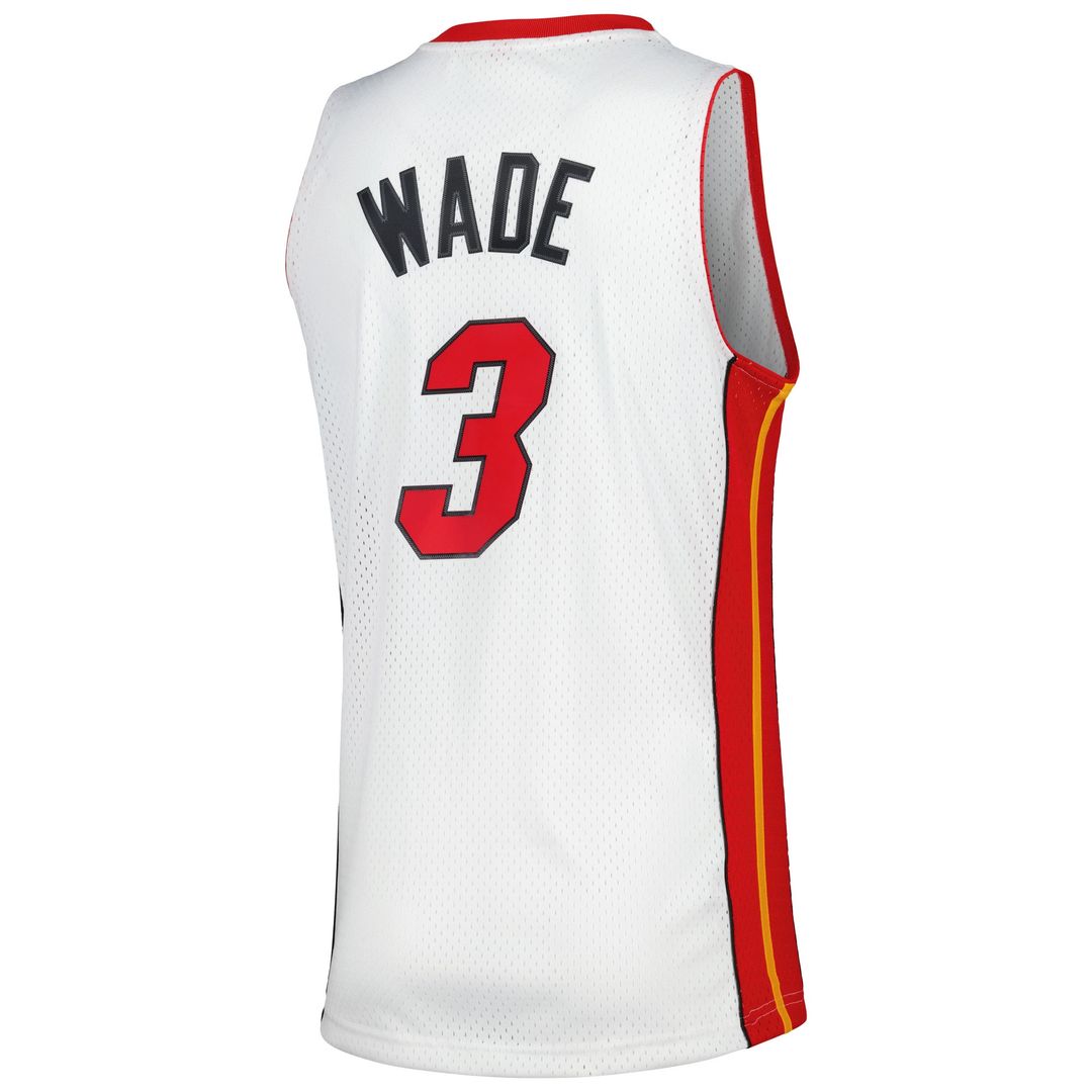 Dwyane Wade Miami Heat Mitchell & Ness 2005/06 Hardwood Classics Swingman Jersey - White Official NBA Team Apparel Basketball Fan Gear