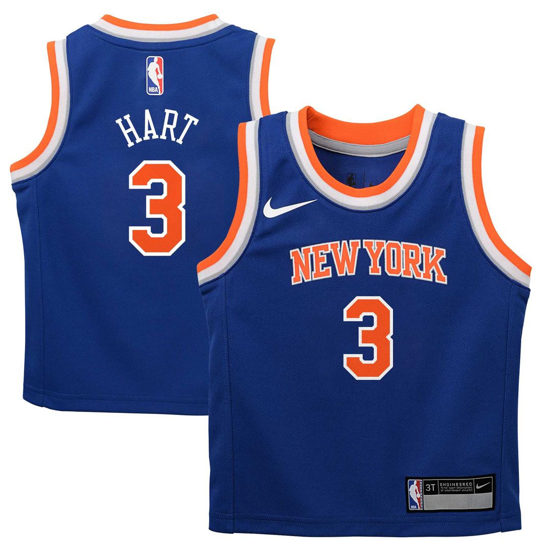 Josh Hart New York Knicks Nike Preschool Replica Swingman Jersey - Icon Edition - Blue Official NBA Team Apparel Basketball Fan Gear