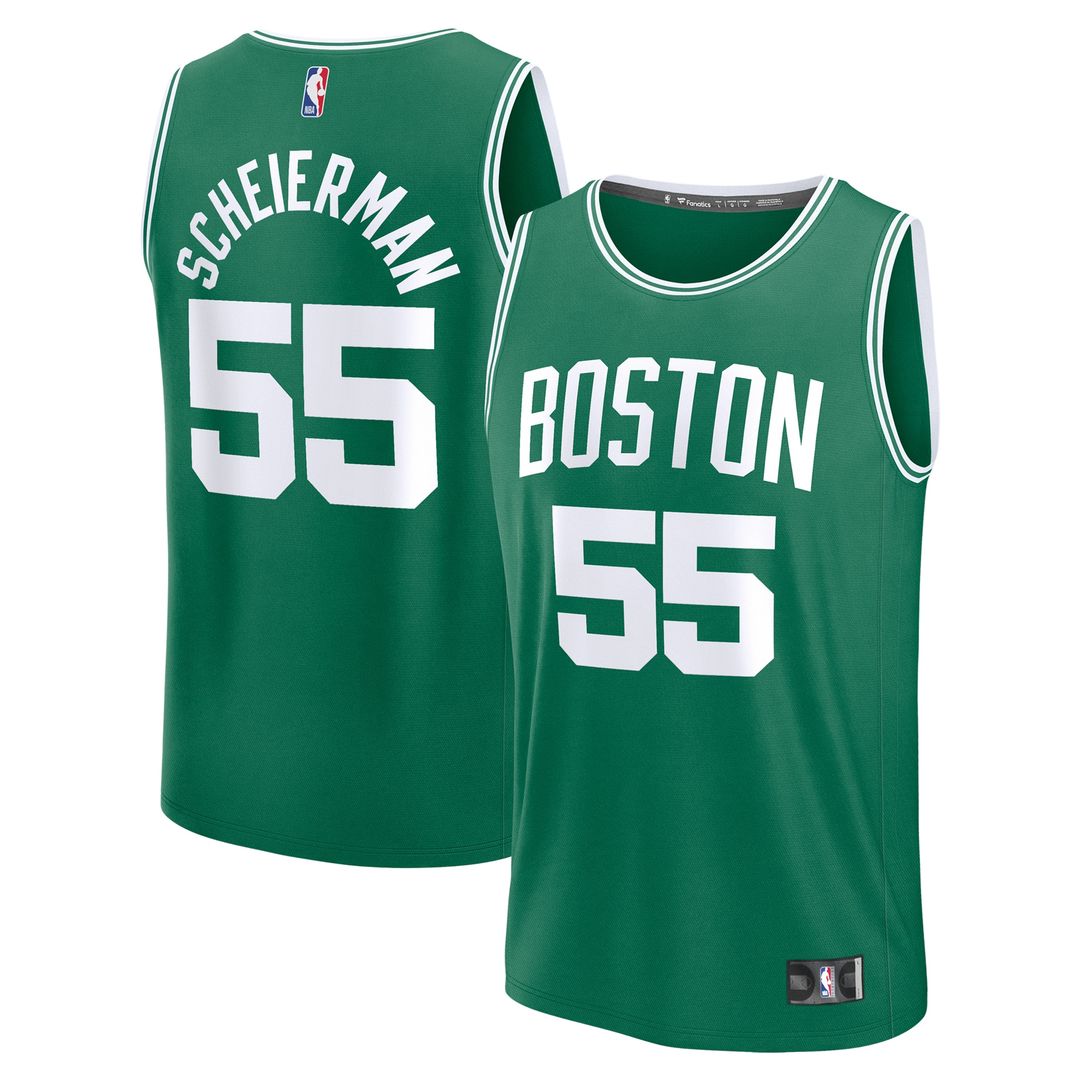 Baylor Scheierman Boston Celtics Fanatics Youth 2024 NBA Draft Fast Break Player Jersey - Icon Edition - Kelly Green Official NBA Team Apparel Basketb