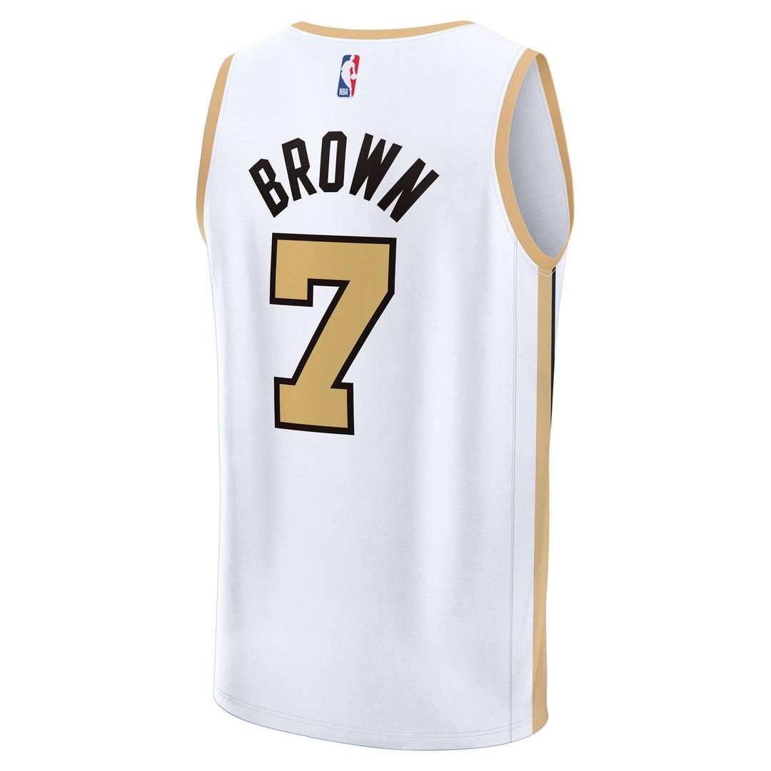 Jaylen Brown Boston Celtics Fanatics 2025/26 City Edition Fast Break Jersey - White Official NBA Team Apparel Basketball Fan Gear