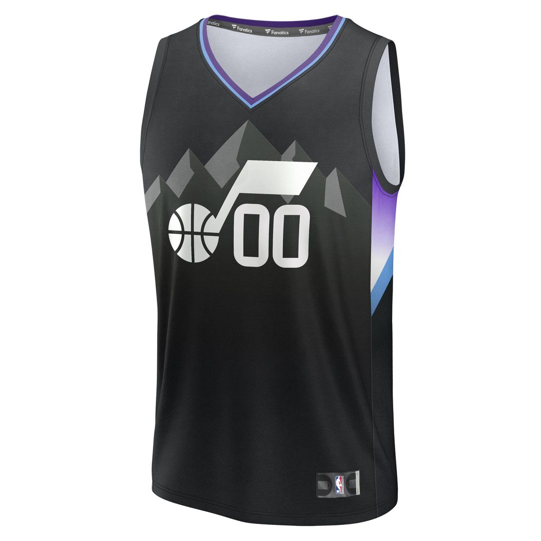 Utah Jazz Fanatics Fast Break Custom Jersey - Statement Edition - Black Official NBA Team Apparel Basketball Fan Gear