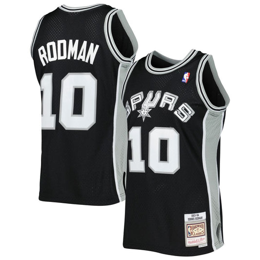 Dennis Rodman San Antonio Spurs Mitchell & Ness 1993/94 Hardwood Classics Swingman Jersey - Black Official NBA Team Apparel Basketball Fan Gear