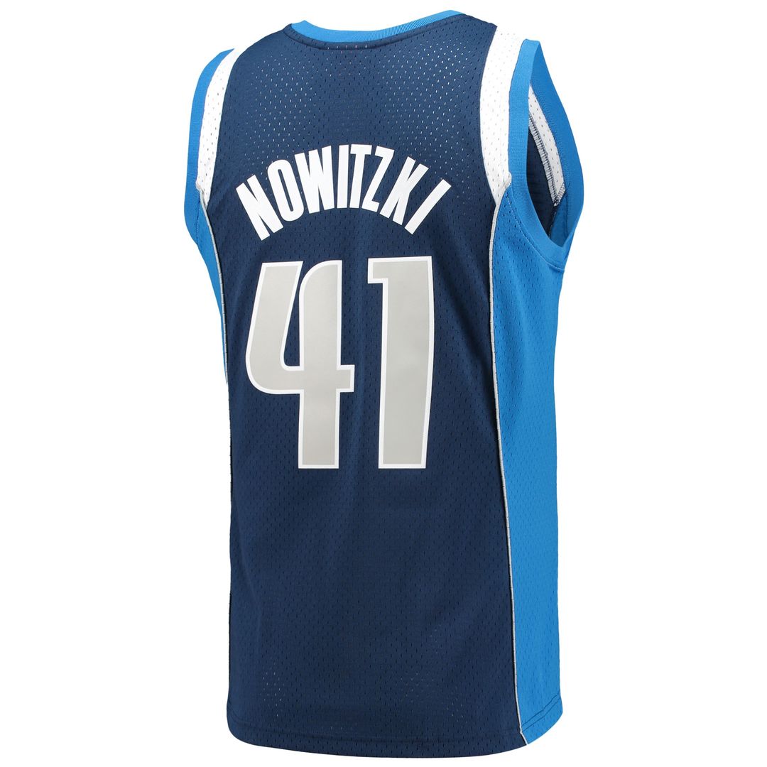 Dirk Nowitzki Dallas Mavericks Mitchell & Ness 2011/12 Hardwood Classics Swingman Jersey - Navy Official NBA Team Apparel Basketball Fan Gear
