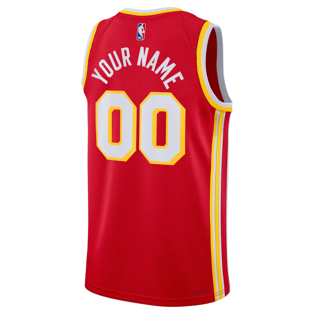 Atlanta Hawks Nike Unisex Swingman Custom Jersey White - Association Edition Official NBA Team Apparel Basketball Fan Gear