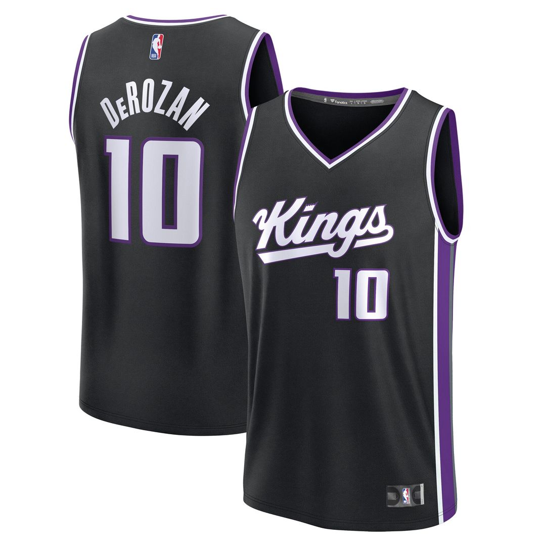 DeMar DeRozan Sacramento Kings Fanatics Youth Fast Break Replica Player Jersey - Icon Edition - Black Official NBA Team Apparel Basketball Fan Gear