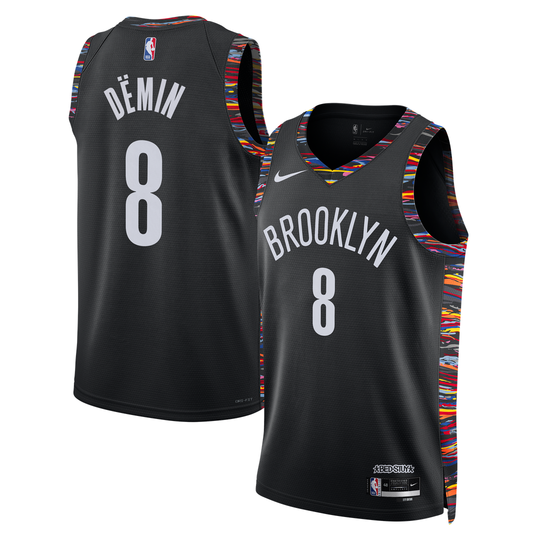 Egor Dëmin Brooklyn Nets Nike Unisex 2025/26 Swingman Jersey - City Edition - Black Official NBA Team Apparel Basketball Fan Gear