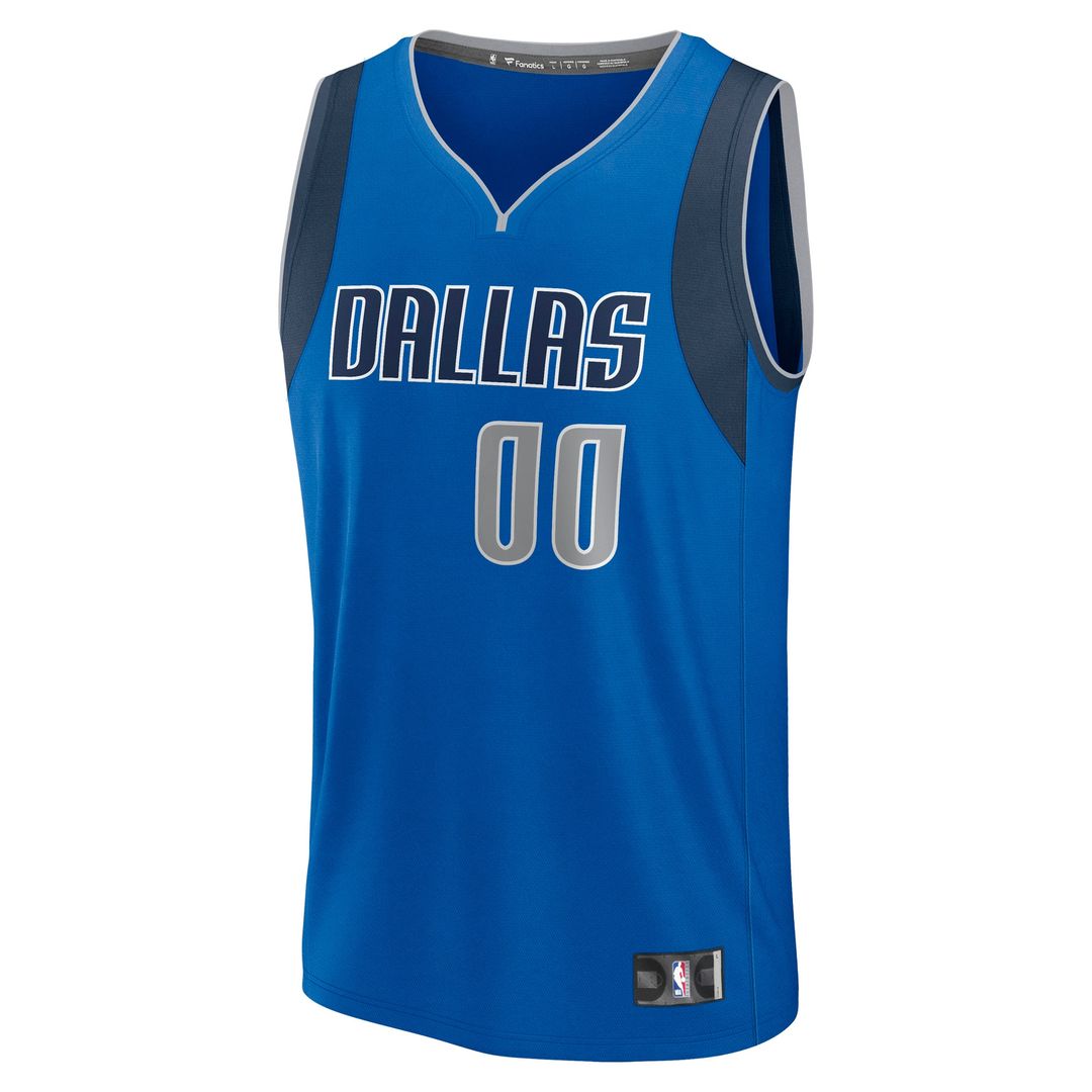 Dallas Mavericks Fanatics Fast Break Custom Jersey - Icon Edition - Blue Official NBA Team Apparel Basketball Fan Gear